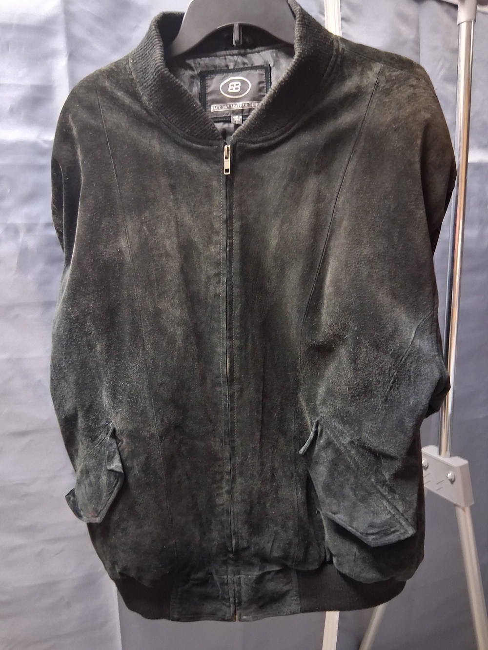 Back Bay Leather Design Black Jacket